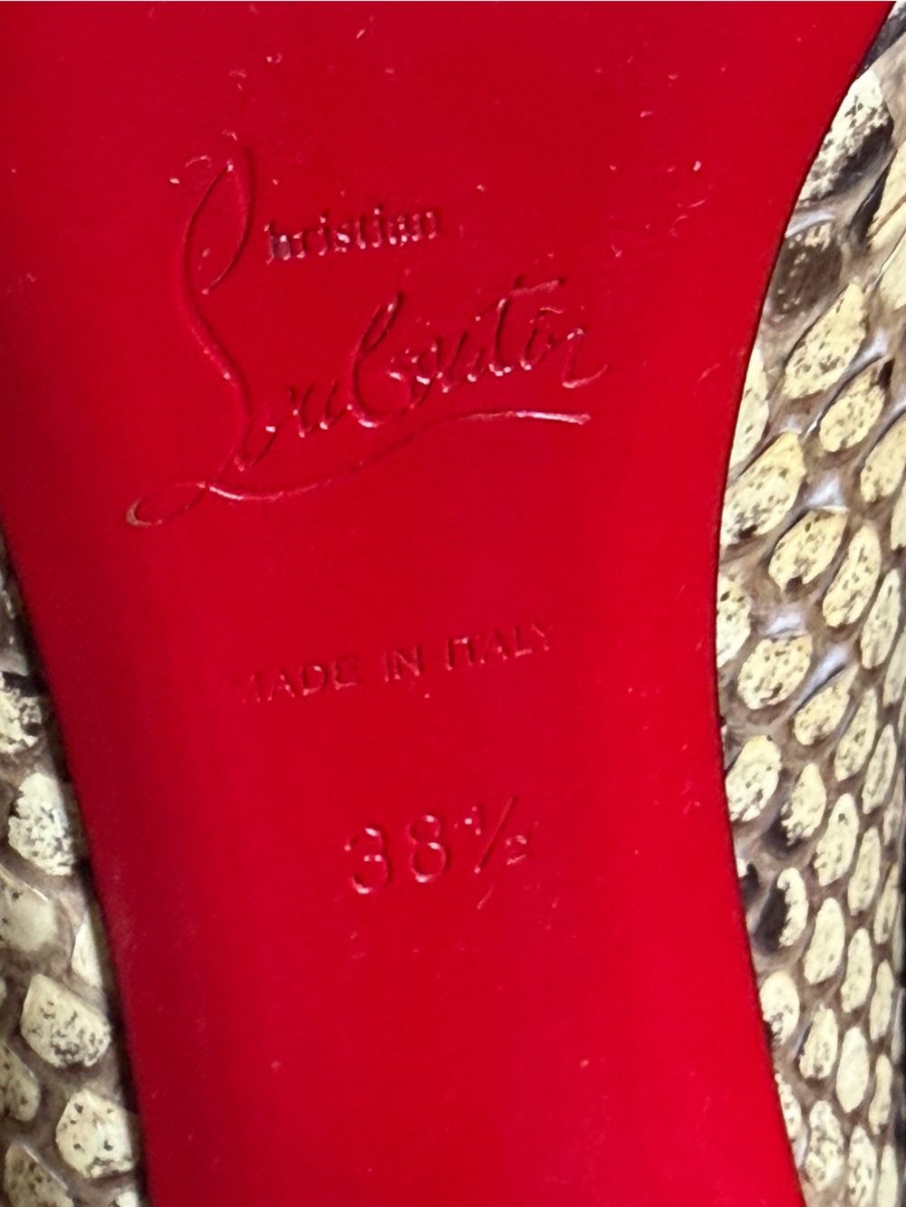 CHRISTIAN LOUBOUTIN  snake skin Leather Simple Pump - Picture 9 of 10